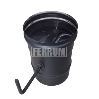 Шибер (430/0,8 мм / эмаль /600° черная) Ф130 (Ferrum)