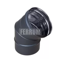 Колено угол 135°  (430/0,8 мм / эмаль /600° черная) Ф150 Blackside (Ferrum)