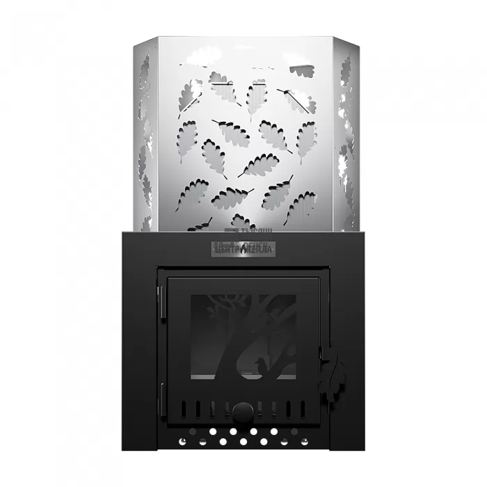 Изображение Печь для бани ДУБОК-20 INOX с закрытой каменкой, дверка со стеклом (Центр Тепла) 6 - 20 м3