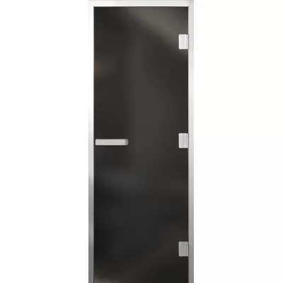 Дверь для хамама Элит Al, стекло 8мм, серая Matelux, 3 петли R, ГР, 1900х700 (АРТА)