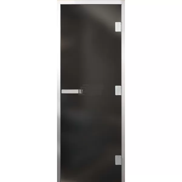 Дверь для хамама Элит Al, стекло 8мм, графит Matelux, 3 петли R, ГР, 2000х700 (АРТА)