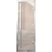 Дверь для хамама Премьер Al, стекло 8мм, белая Matelux, 3 петли R, ВР, 1900х700 (АРТА)