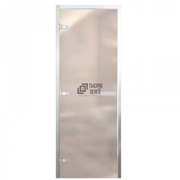 Дверь для хамама Стандарт Al, стекло 8мм, белая Matelux, 3 петли L, ГР, 1900х700 (АРТА)
