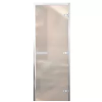 Дверь для хамама Стандарт Al, стекло 8мм, белая Matelux, 3 петли R, ГР, 1900х800 (АРТА)