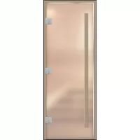 Дверь для бани Статус, стекло 8мм, белая Matelux, 3 петли Лев., ВР, термолипа 1900х800 (АРТА)