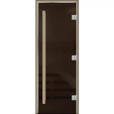 Дверь для бани Статус, стекло 8мм, графит Matelux, 3 петли, ВР, термолипа 2000х800 (АРТА)
