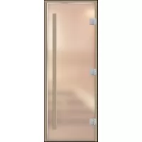Дверь для бани Статус, стекло 8мм, белая Matelux, 3 петли, ВР, ольха 1900х700 (АРТА)
