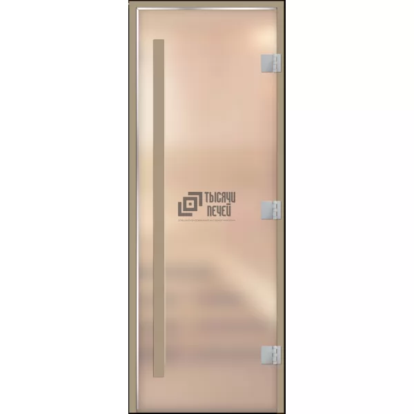 Дверь для бани Статус, стекло 8мм, белая Matelux, 3 петли, ВР, ольха 1900х700 (АРТА) ОТКЛ