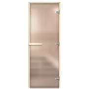 Дверь для бани стеклянная 8мм Элит, матовая белая Matelux, 3 петли, коробка осина 1900х700 (АРТА) РАСПРОДАЖА