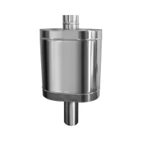 Натрубный бак для воды D115, сталь AISI 304, 0,8 мм, серия Lux (Дымок) 64 л