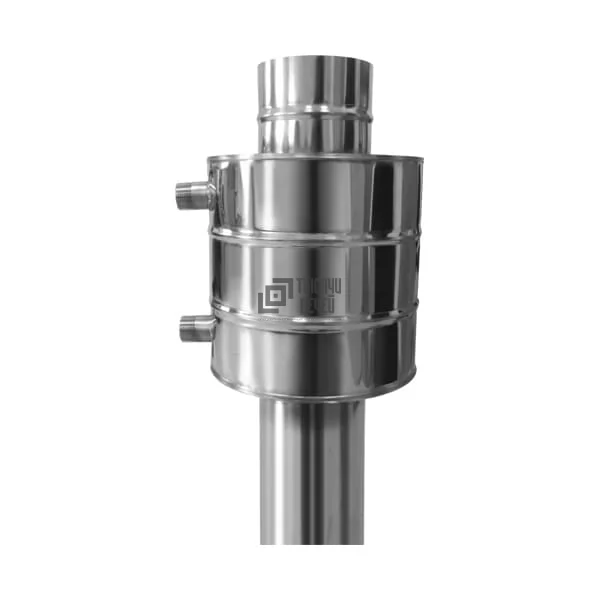 Бак для подогрева воды (теплообменник) 8 л, d-115, сталь AISI 304, 0,8 мм, серия Lux (Дымок)