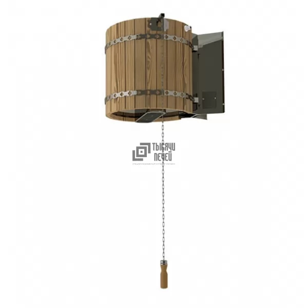 Обливное устройство ЛИВЕНЬ ТЕРМО МИНИ 36л с деревянным ограждением, термодревесина (Инжкомцентр ВВД)