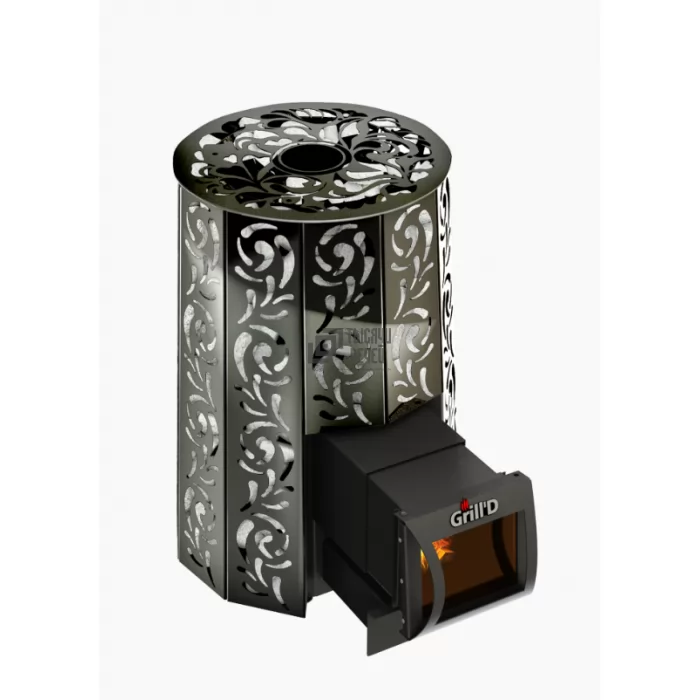 Изображение Печь для бани VIOLET Long Pro (AISI 439 4 мм) + камень колотый 100 кг (Grill’D) 8 - 20 м3 ОТКЛ