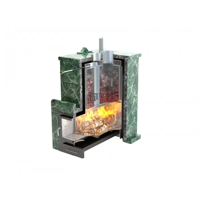 Изображение Печь для бани АНАПА-М2 в трёхстороннем кожухе с открытым верхом из талькохлорита (EASYSTEAM) 8 - 16 м3