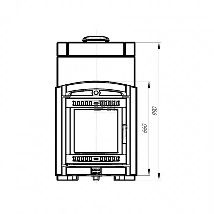 Картинка Чугунная печь для бани АТМОСФЕРА XL Пироксенит плиты (Pro Metall) 18 - 32 м3