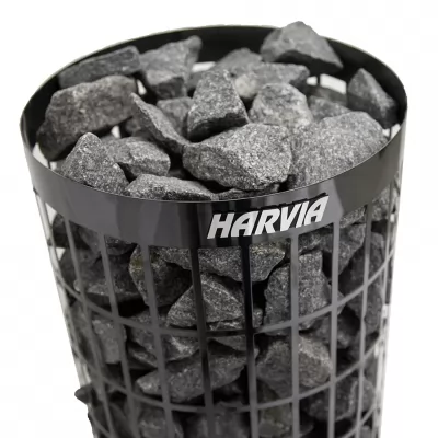 Превью Электрическая печь CILINDRO PC70 Black Steel со встроенным пультом (Harvia) до 10 м3
