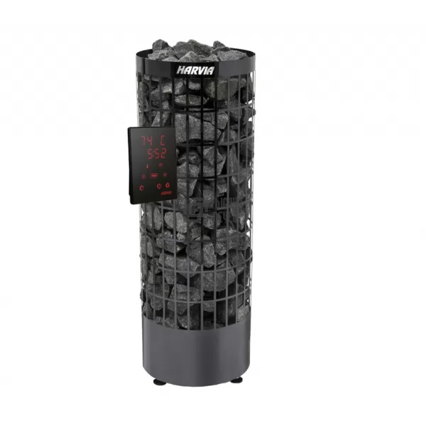Электрическая печь CILINDRO PC90XE Black с выносным пультом в комплекте (Harvia) до 14 м3