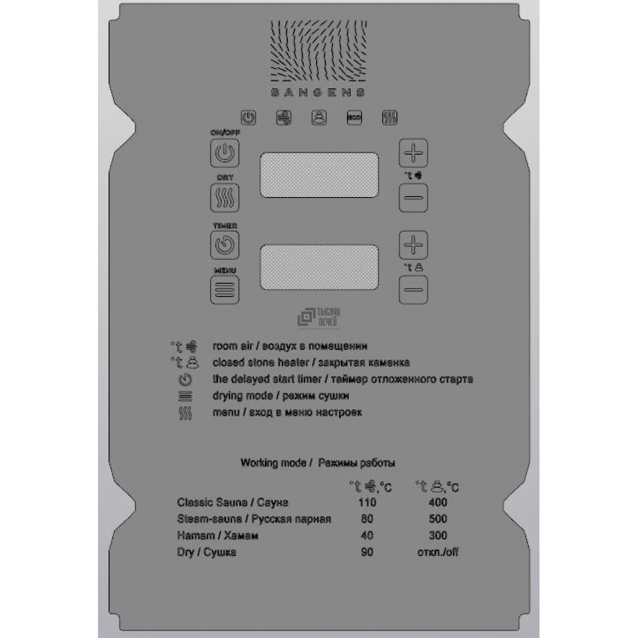 Блок управления силовой Sangens W15-18 Bluetooth (SANGENS) 15 - 18 кВт  купить по цене 115 000 руб. в Екатеринбурге | 1000 Печей