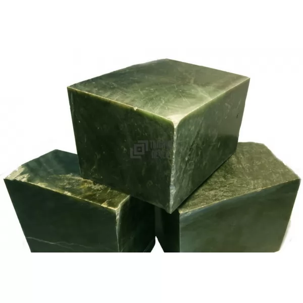 Камень для бани НЕФРИТ БУРЯТСКИЙ ОКИНСКИЙ кубиками, большие  (ведро) 10 кг (Россия)
