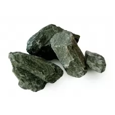 Камень для бани ДУНИТ колотый, средняя фракция 70-150 мм (коробка) 20 кг (Россия)