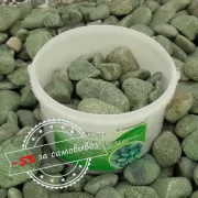 Камень для бани ЖАДЕИТ УРАЛЬСКИЙ обвалованный (ведро) 20 кг (Россия)