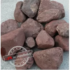 Камень для бани ЯШМА СУРГУЧНАЯ обвалованная (ведро) 20 кг (Россия) РАСПРОДАЖА