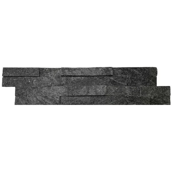 Плитка из камня Кварцит Неоклассик черный, панель 600 x 150 x 15-20 мм (0.54 м2 в уп.), уп. (Pharaon) ОТКЛ