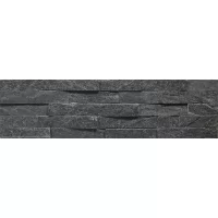 Плитка из камня Кварцит Классик черный, панель 600 x 150 x 15-20 мм (0.63 м2 в уп.), уп. (Pharaon)
