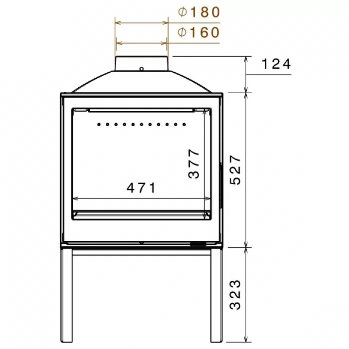 Изображение Печь-камин LCI 5 GF Stove (Liseo Castiron) 8-10 кВт