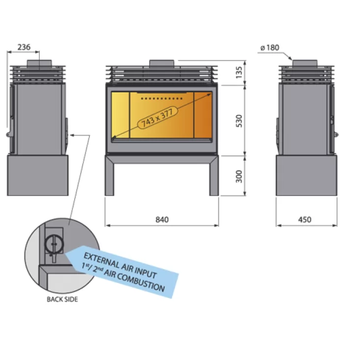 Изображение Чугунная печь-камин LCI 9 GF Stove (Liseo Castiron) 14,54 кВт