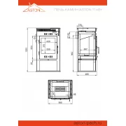 Превью Печь-камин ASTON 11 кВт (ASTON) 180 м3 ОТКЛ