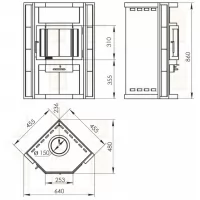 Превью Печь-камин НЕВА (Мета-Бел) 120 м3