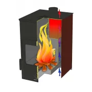 Превью Печь-камин ГАРМОНИЯ 1309 (цвет чёрный) под установку теплоаккумулятора (Варвара) 200 м3 SALE