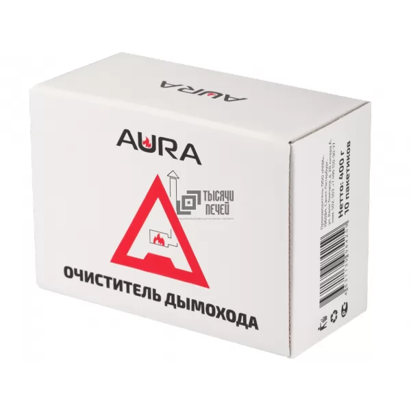 Удалитель сажи дымохода Aura, коробка 400г (10 пакетиков) (Aura)