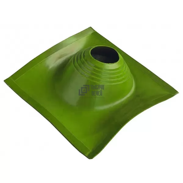 Манжета кровельная №2 PRO ПРОФИ силикон, угловой, D=180-280, силиконовый 525х525 мм, зелёный (Мастер-флеш)