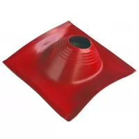 Манжета кровельная №2 PRO ПРОФИ силикон, угловой, D=180-280, силиконовый 525х525 мм, красный (Мастер-флеш)