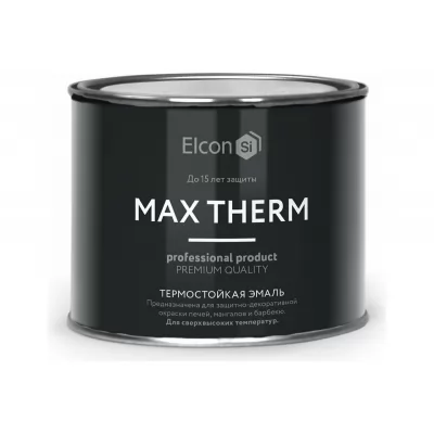 Эмаль термостойкая Elcon Max Therm 700°С, серебристая (б/ж 0,4 кг) (Elcon)