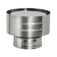 Дефлектор на трубу с изол. (оголовок с ветрозащитой), d=130/210, AISI 321/439, 0,5/0,5мм, серия Lux (Дымок)
