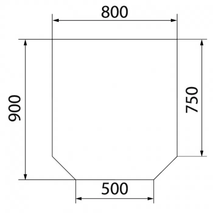 Изображение Притопочный лист VPL061-R9005, 900Х800мм, чёрный (Вулкан)