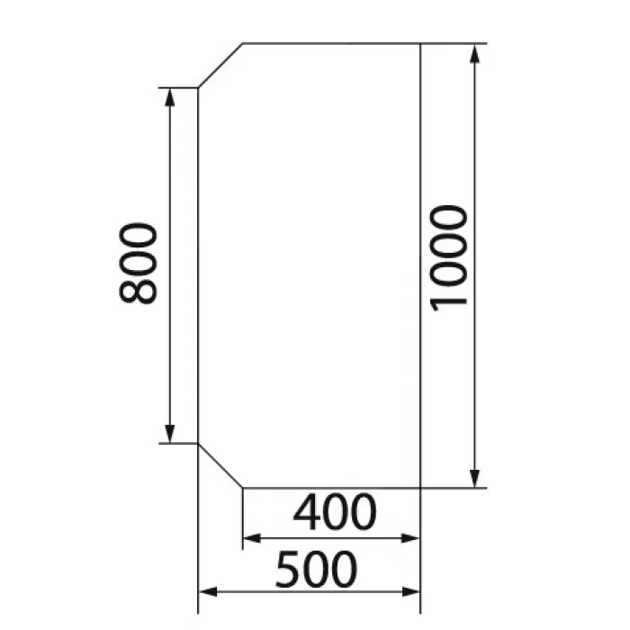 Изображение Притопочный лист VPL062-INBA, 500Х1000мм, зеркальный (Вулкан)