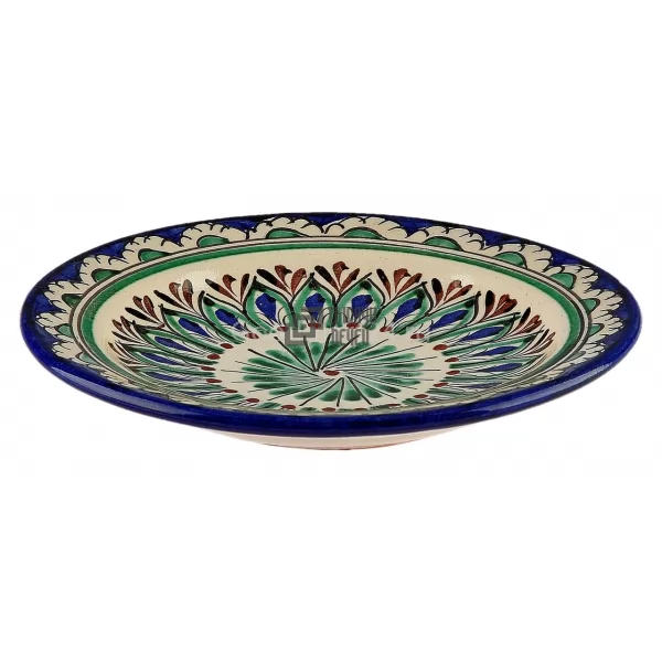 Тарелка плоская d-17 см., h-5 см, синий (Риштанская керамика)