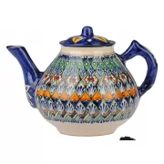 Чайник 2 л., синий (Риштанская керамика)