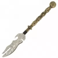 Нож-вилка для снятия мяса с шампура с кованой ручкой (GM)