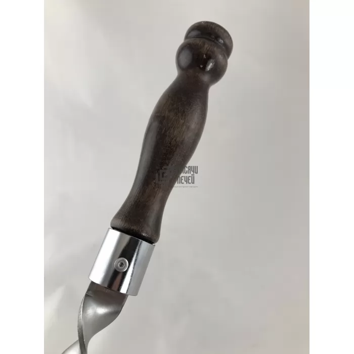 Изображение Шампур для люля-кебаб из нержавеющей стали 400х20х3 мм, с деревянной ручкой, шт. (GM) ПОД ОСТАТОК