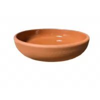 Сковорода глиняная Кеци малая, прозрачная глазурь внутри, D=210 мм (Красота Бани)