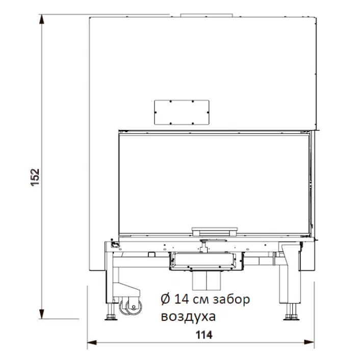 Фотография Каминная топка WINDO2 95 L (EdilKamin) 14,5 кВт