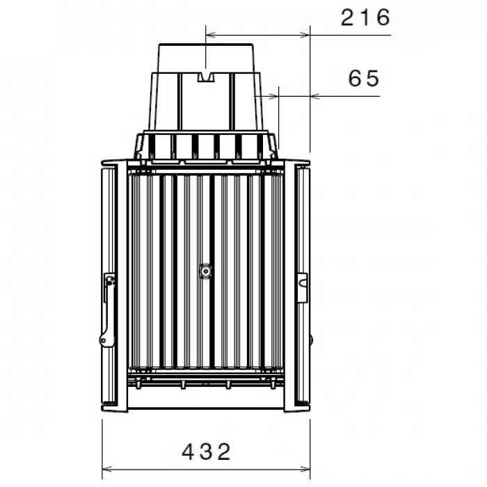 Фотография Чугунная топка LCI 9 GDF CL (двусторонняя), с шибером (Liseo Castiron) 16 кВт