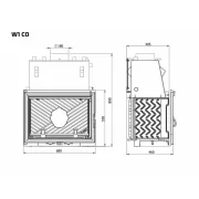 Превью Чугунная топка W1 CO с водяным контуром (KAWMET) 18,7 кВт