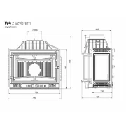 Превью Чугунная топка W4 LB, с левым стеклом (KAWMET) 14,5 кВт