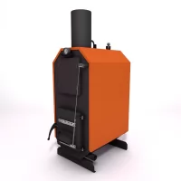 Твердотопливный котел КОД-30 с вертикальной дымовой трубой (Flames) 35 кВт